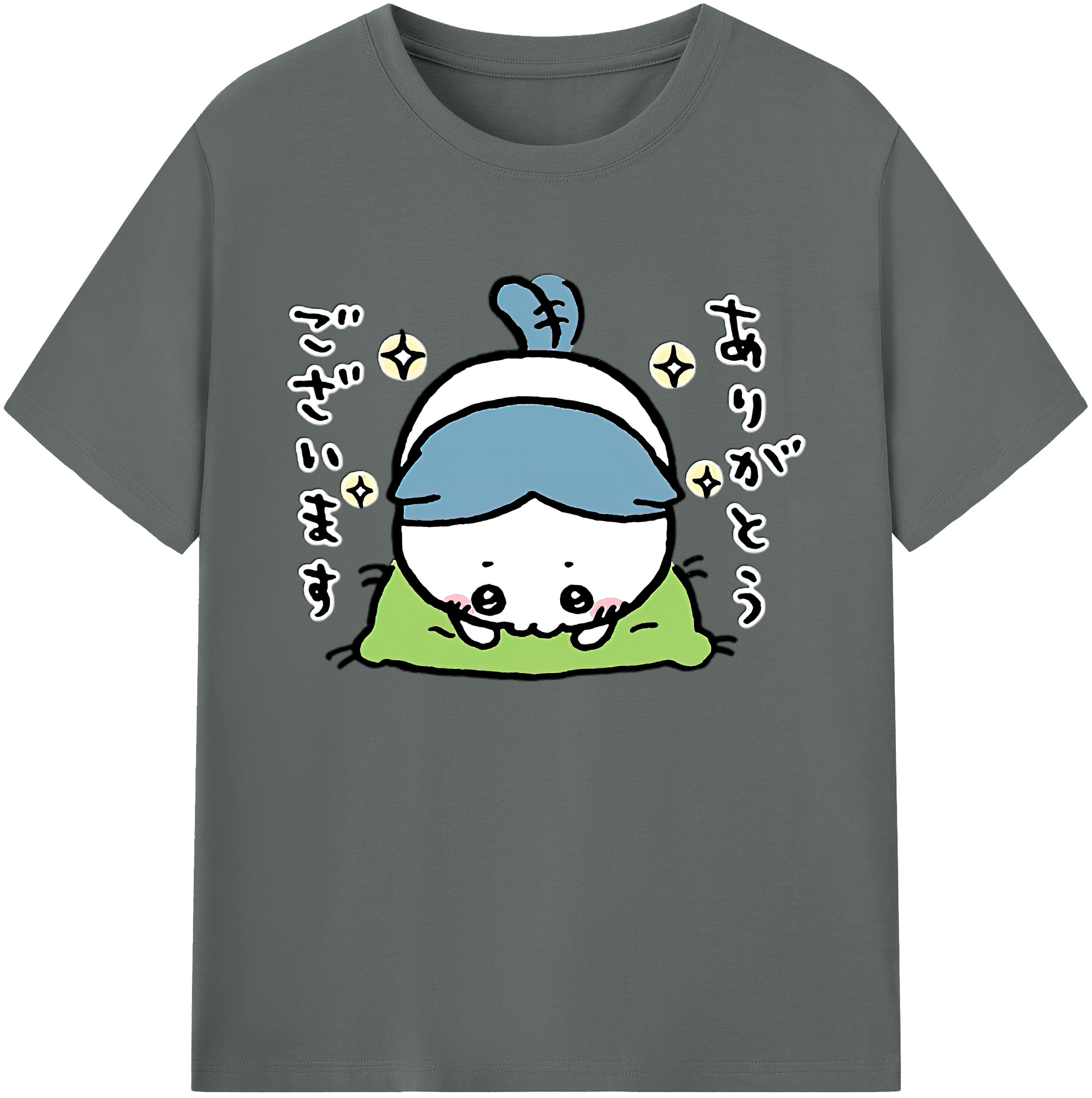 （画像用） ちいかわ ハチワレ Chii-kawa hachiware 綿100％ メンズ半袖Tシャツ｜肌触りやわらか＆通気性